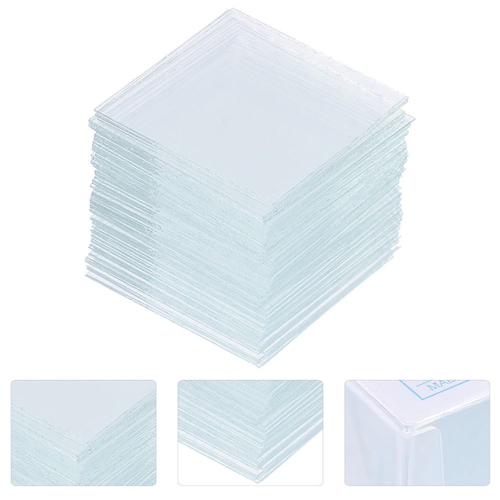 500Pcs Reusable Glass Cover Slips Microscope Slides Kit for Lab Specimen Prep