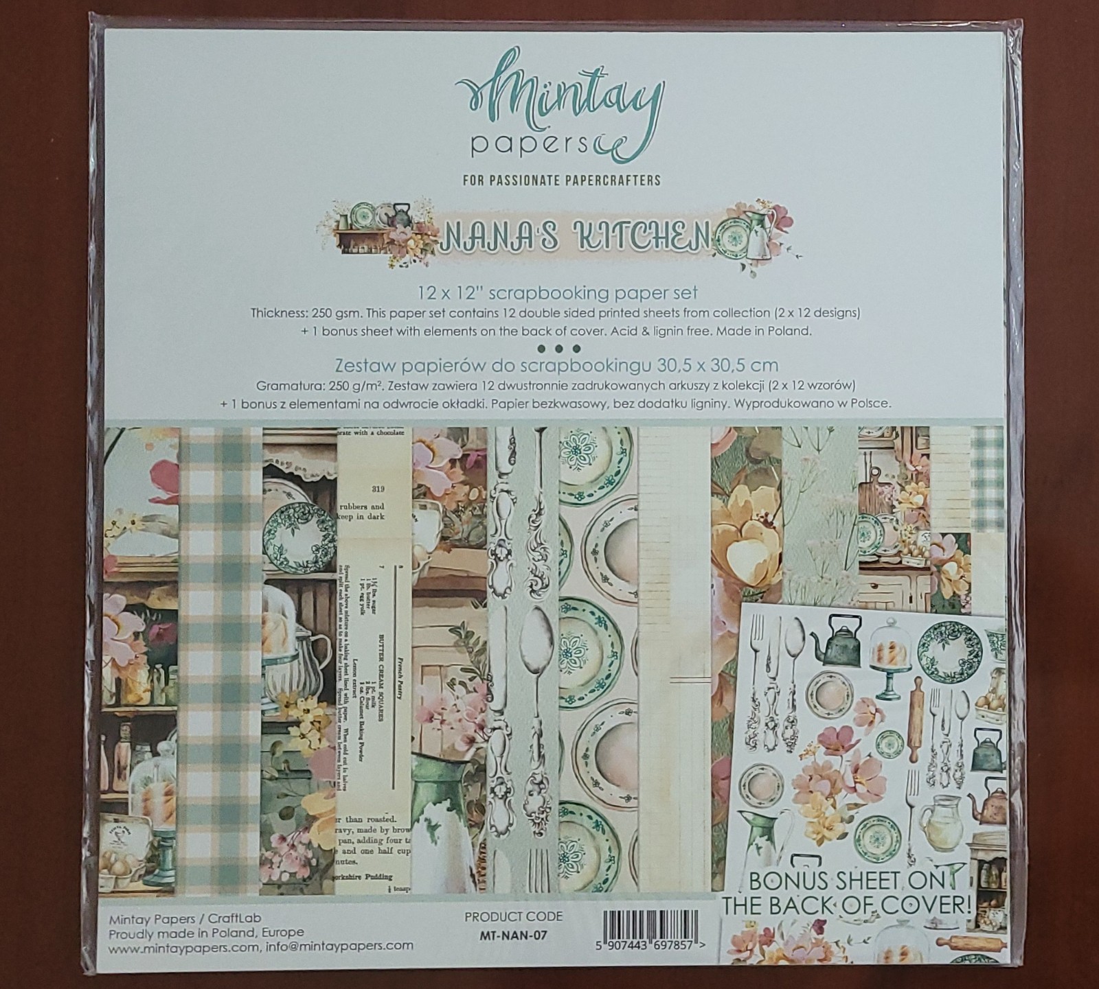 Mintay Papers - Nana's Kitchen 12X12 Paper set