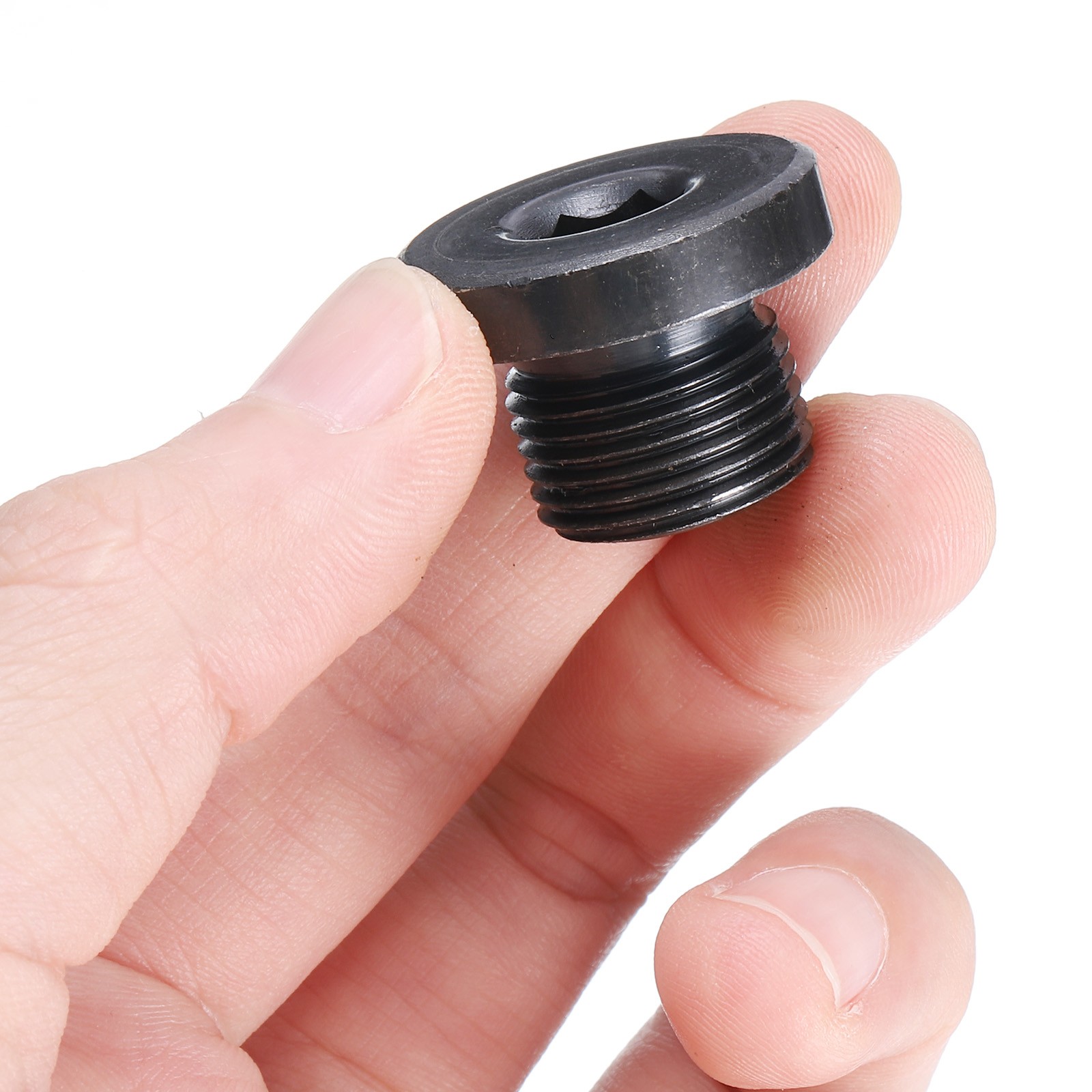G3/8 Male Outer Head Hex Thread Socket Pipe Plug Fitting, 5Pcs, Black