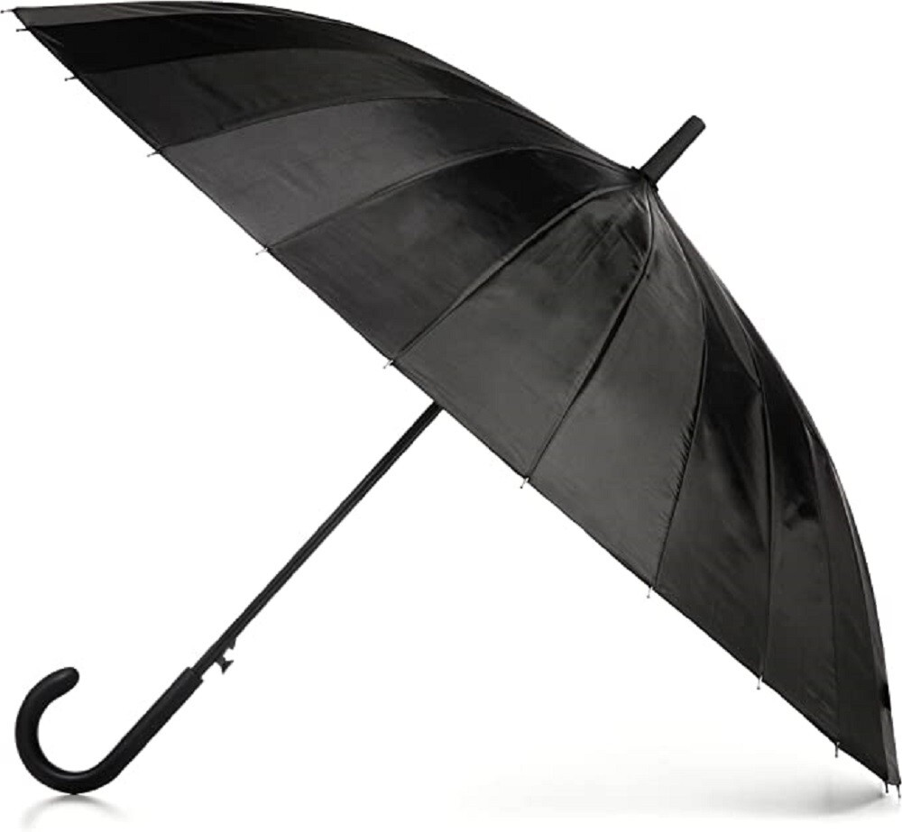 totes Auto Open Rainbow Stick Umbrella Black - 9514