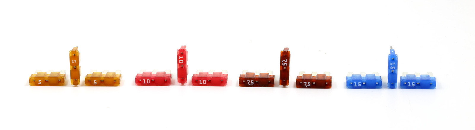 Premium Automotive ATL Micro3 - 3 of Each 5A, 7.5A, 10A, 15A - Pack of 12