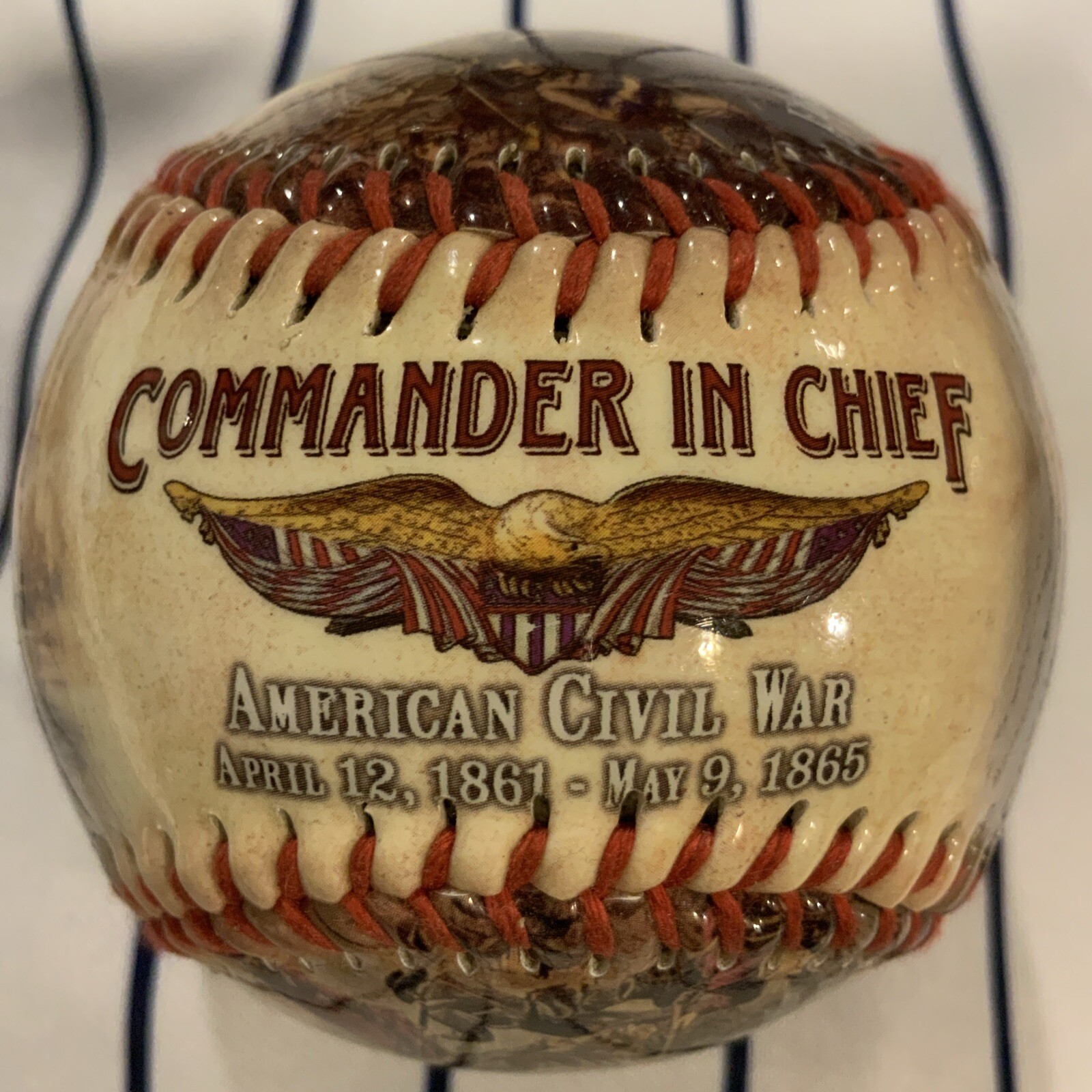 Commander In Chief Abraham Lincoln Civil War Souvenir baseball Ball