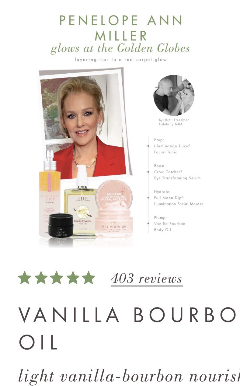 Vanilla Bourbon Body Oil 1.7 oz 🌿F•H•F FarmHouse Fresh® Organics & Naturals