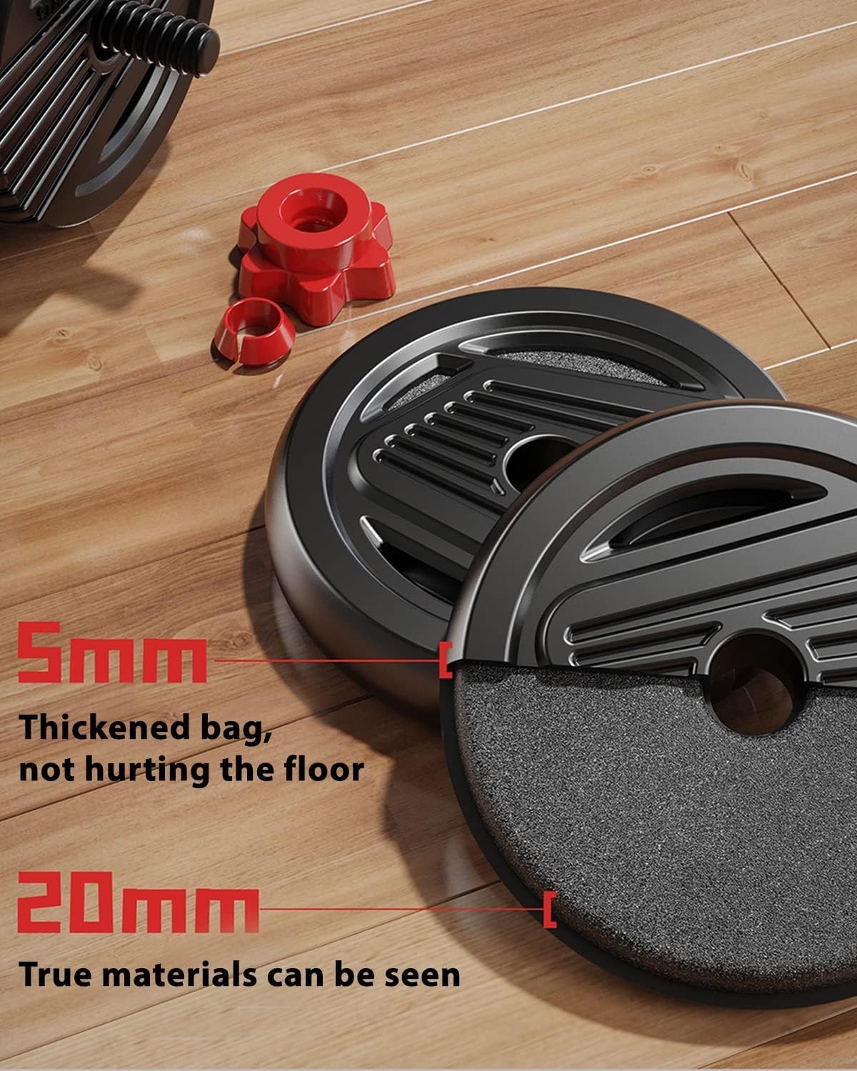 Trakmaxi Adjustable Dumbbell Set 20LBS/35LBS/55LB/70LBS Free 20LB(10LBS Pair)