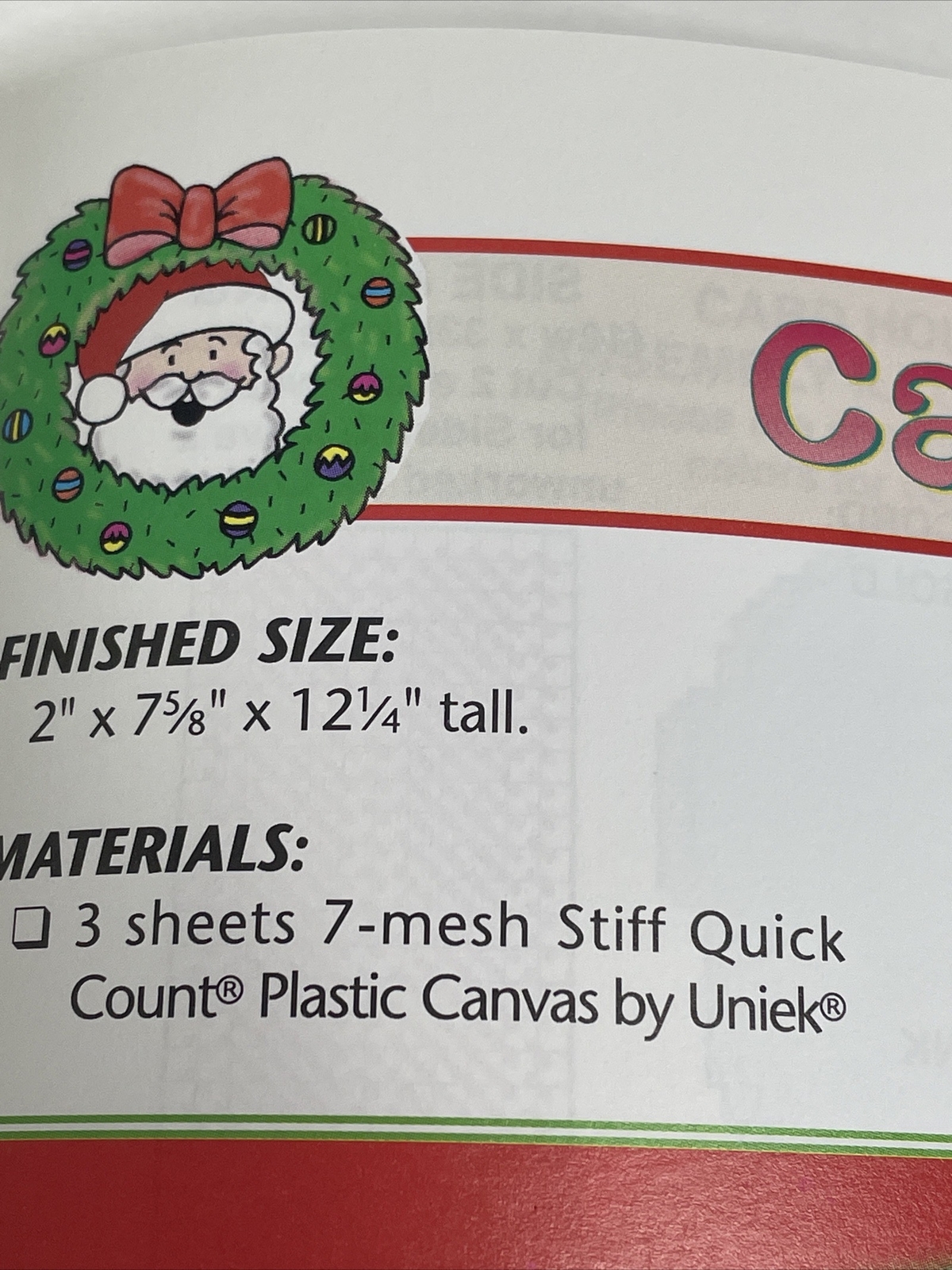 Annie's Attic Here Comes Santa 6 Designs Plastic Canvas Pattern