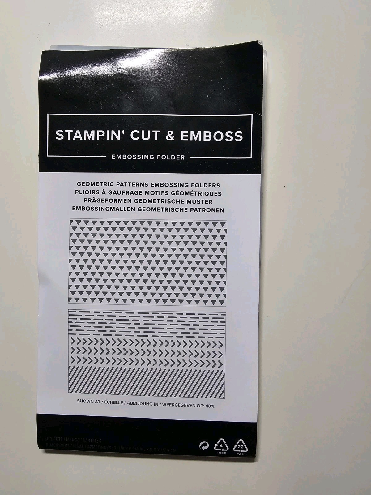 Stampin' Up! Geometric Patterns Embossing Folders Brand New