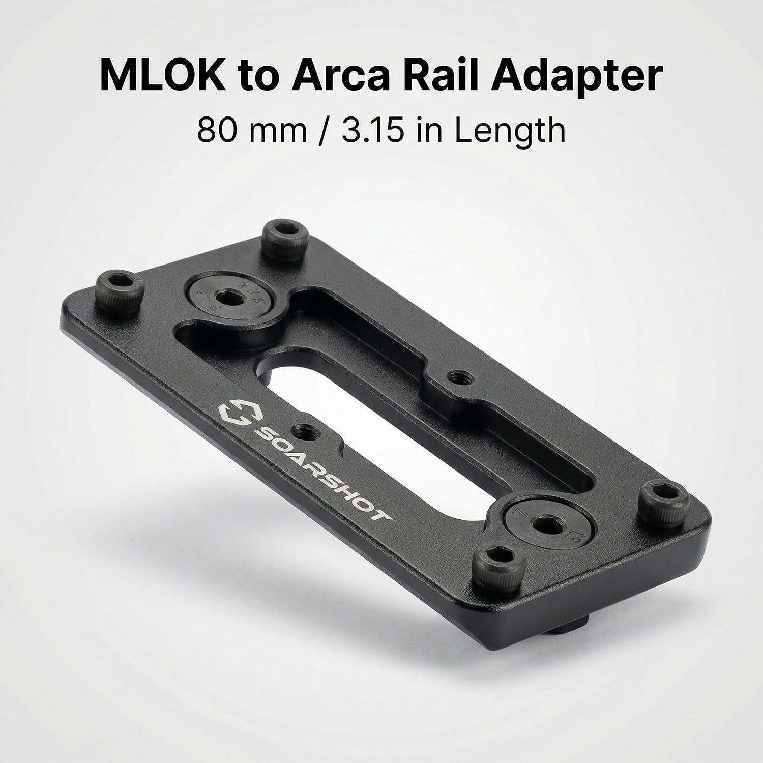 MLOK Arca Rail Adapter, Quick Release Dovetail Plate Compatible with Arca-Swiss