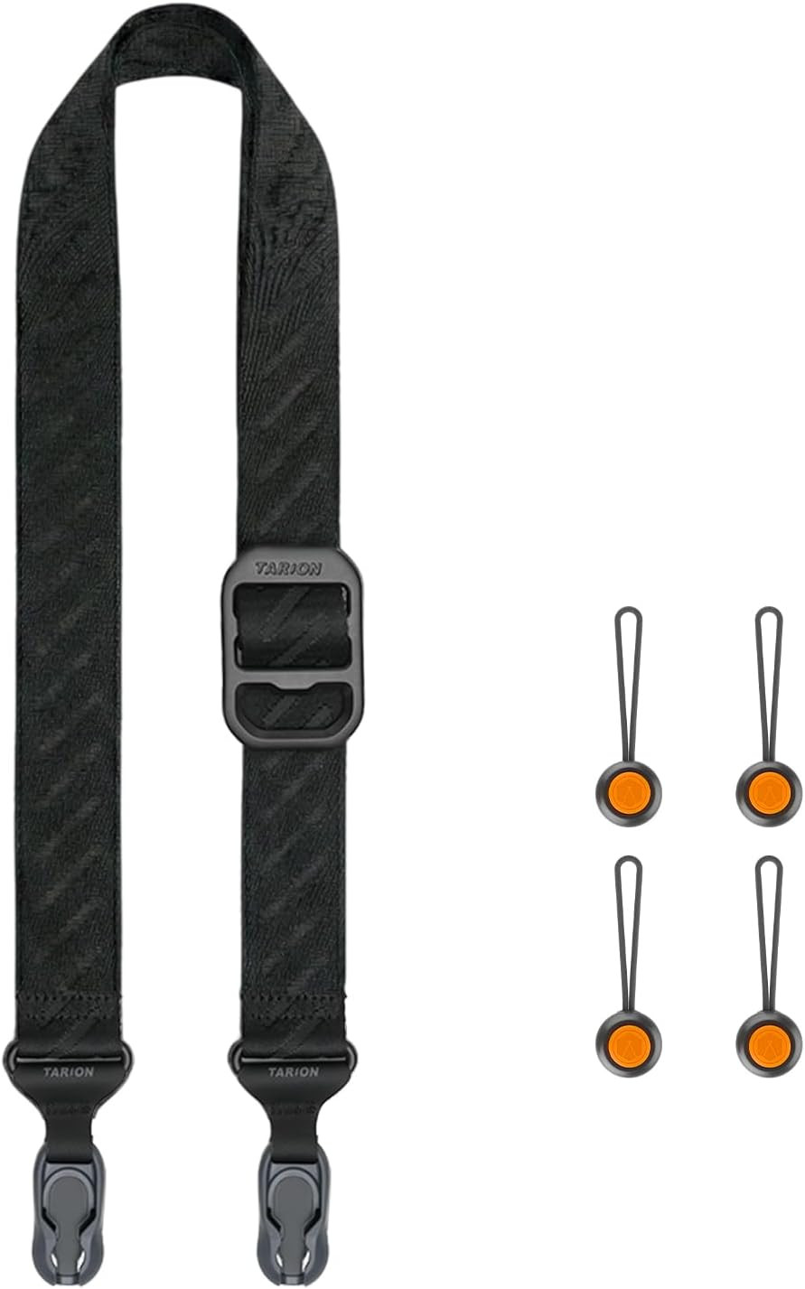 Quick Release Magnetic Camera Neck Strap Magislide, Black | Four Dyneema Cord Sa