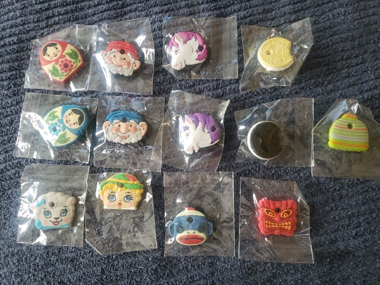 2009 FRED Whimsical Key Covers...Sock Monkey,Cookies,Ponies,Elves,Matryoshka...