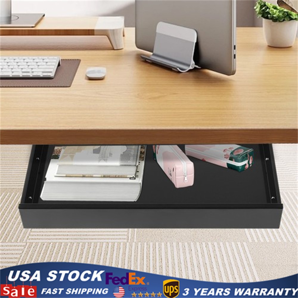 Under Desk Mounted Drawer Organizer Sliding Pullout Drawer Standing Desk