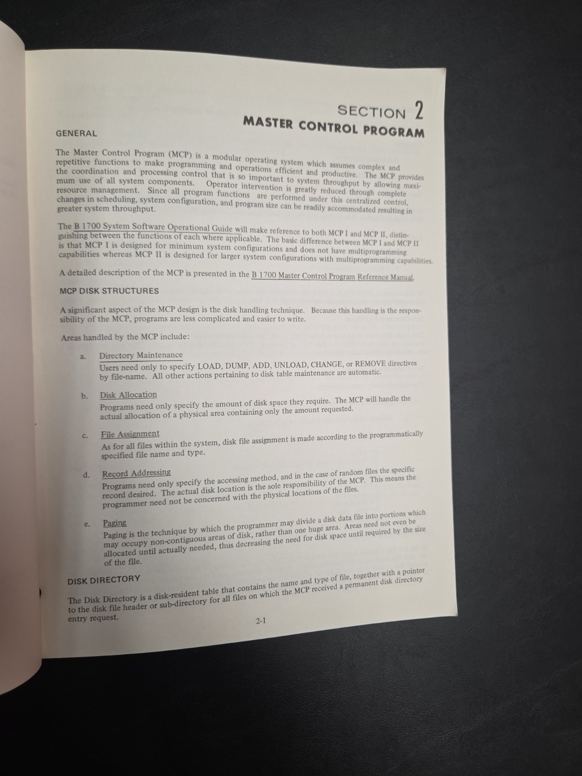 Burroughs B1700 Systems System Software Operational Guide 1976