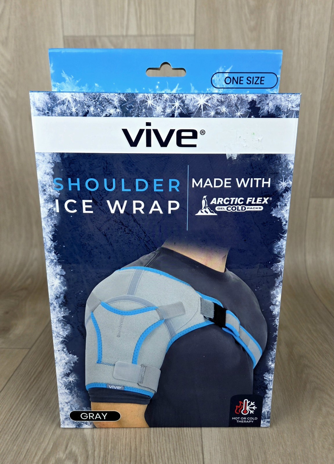 New Vive Shoulder Ice Wrap HOT OR COLD Arctic Flex Gel Cold Packs One Size
