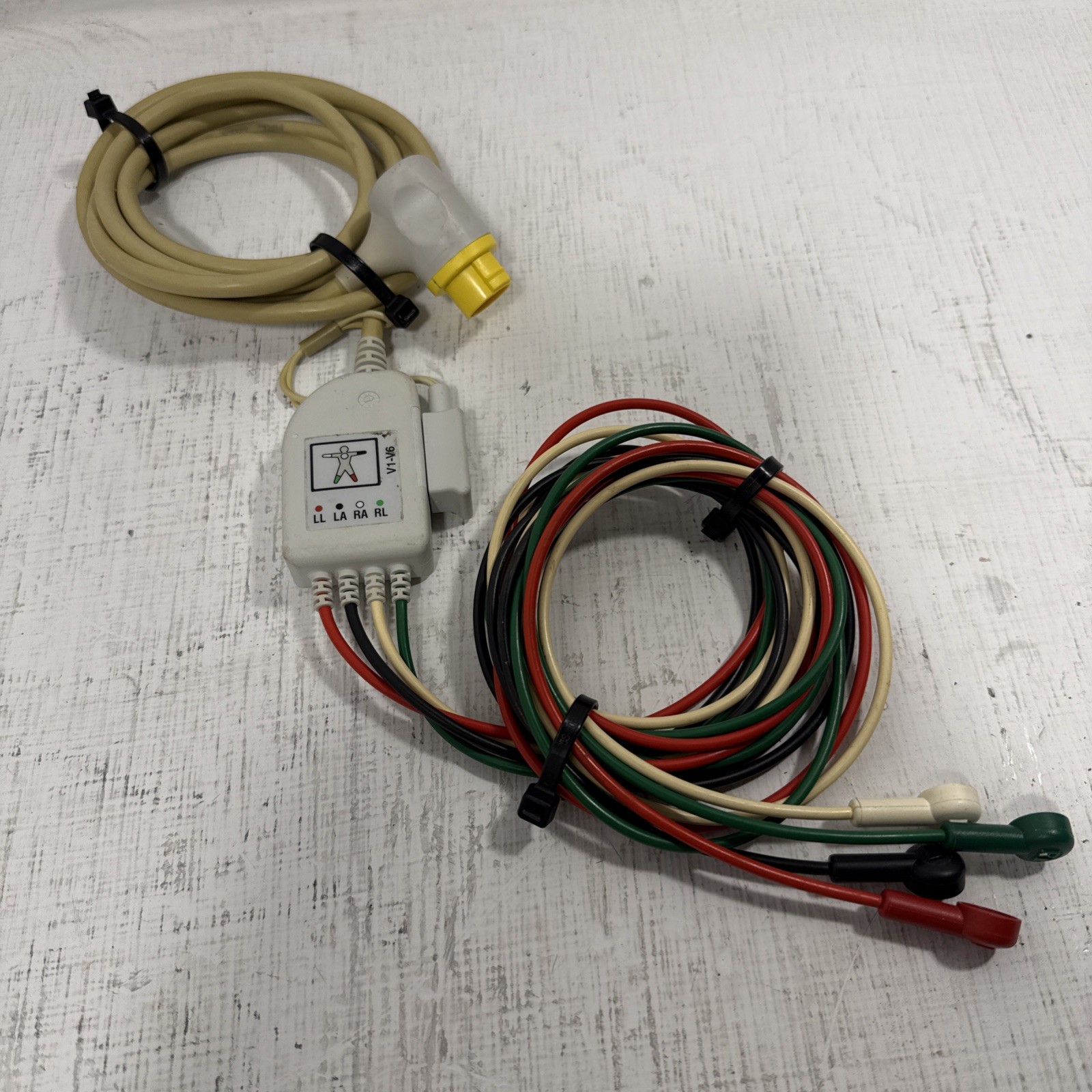 Philips Tempus 4-Lead ECG Modular Trunk Cable w/ 12-Pin DIN Style Connector