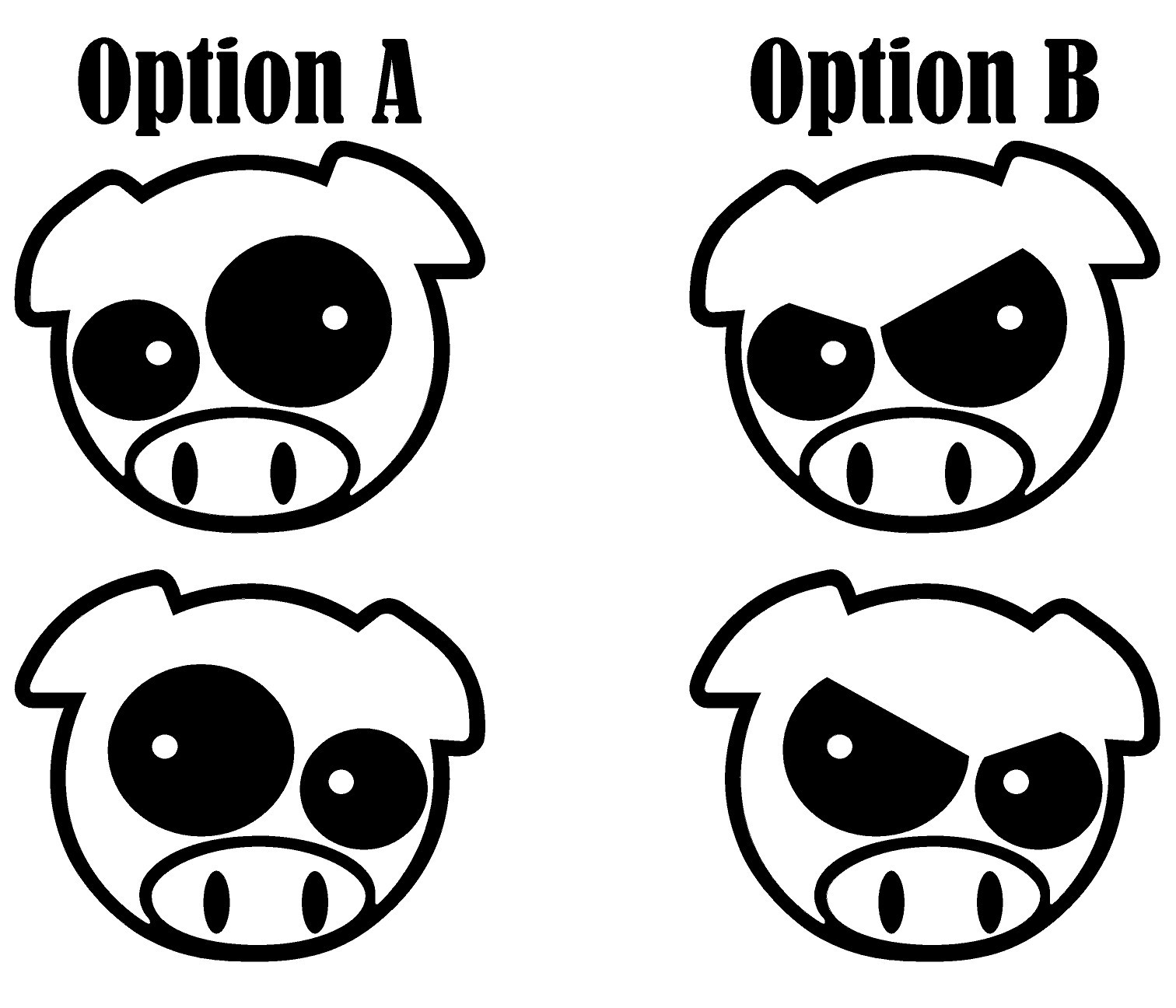 Rally Pig Male Angry Die Cut Vinyl Decal Car JDM Subie Many Colors and Sizes