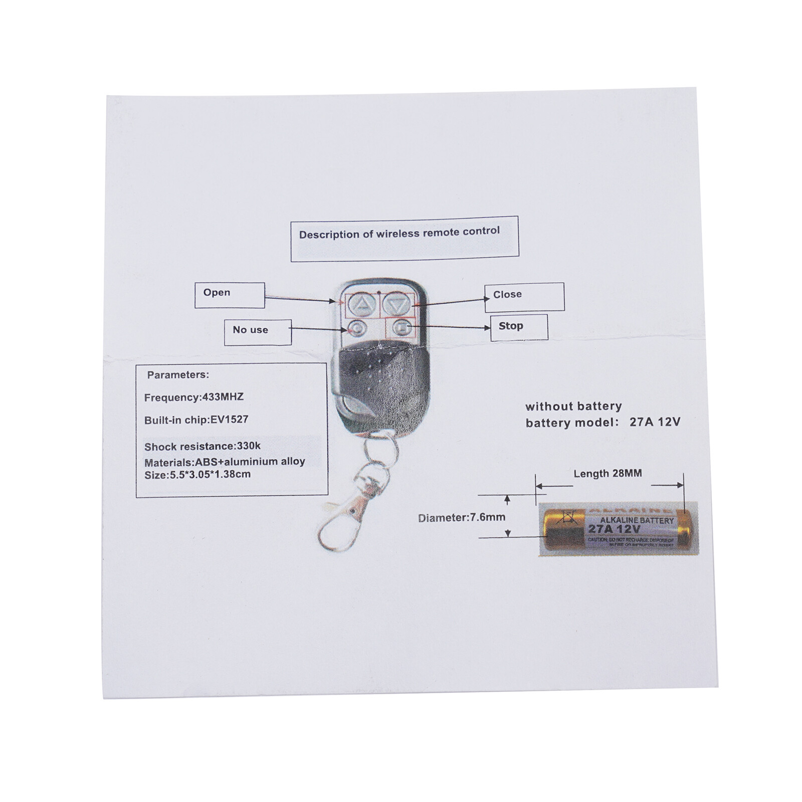 2 Gate Opener Door Opener Electric Remote Control For Automatic Sliding Gate