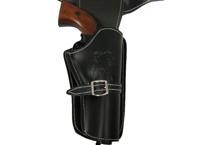 Western Single Rig Fast Draw Leather Holster with Dummy Bullets for M1873 guns