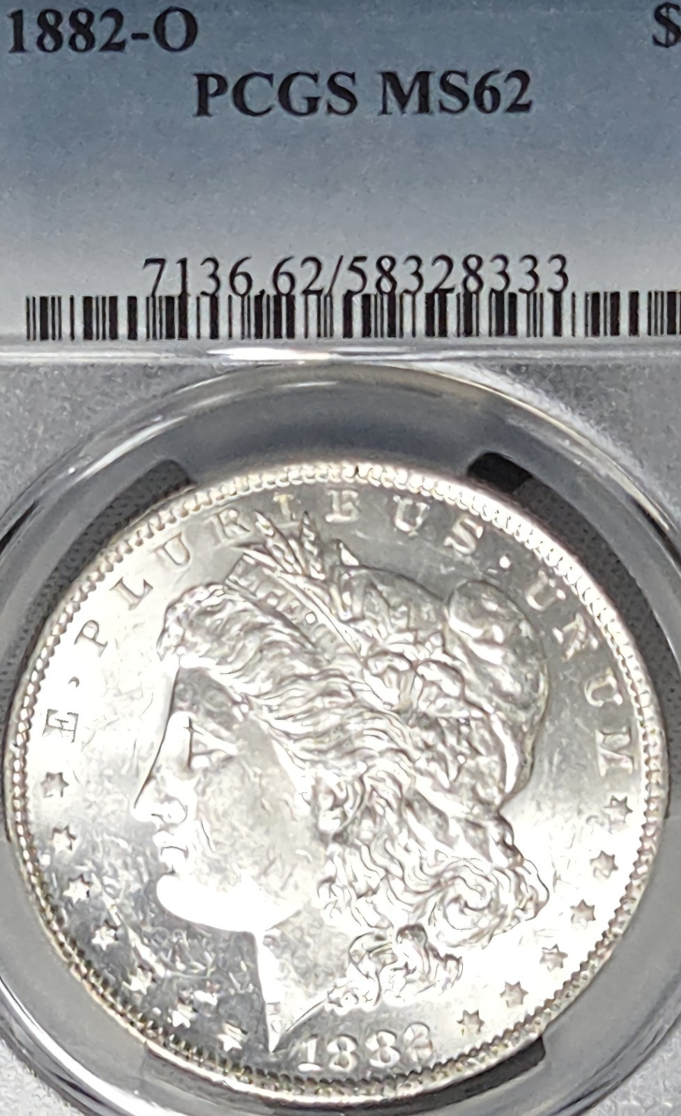 1882-O Morgan Dollar PCGS MS62 New Orleans Mint State Uncirculated $1 90% Silver