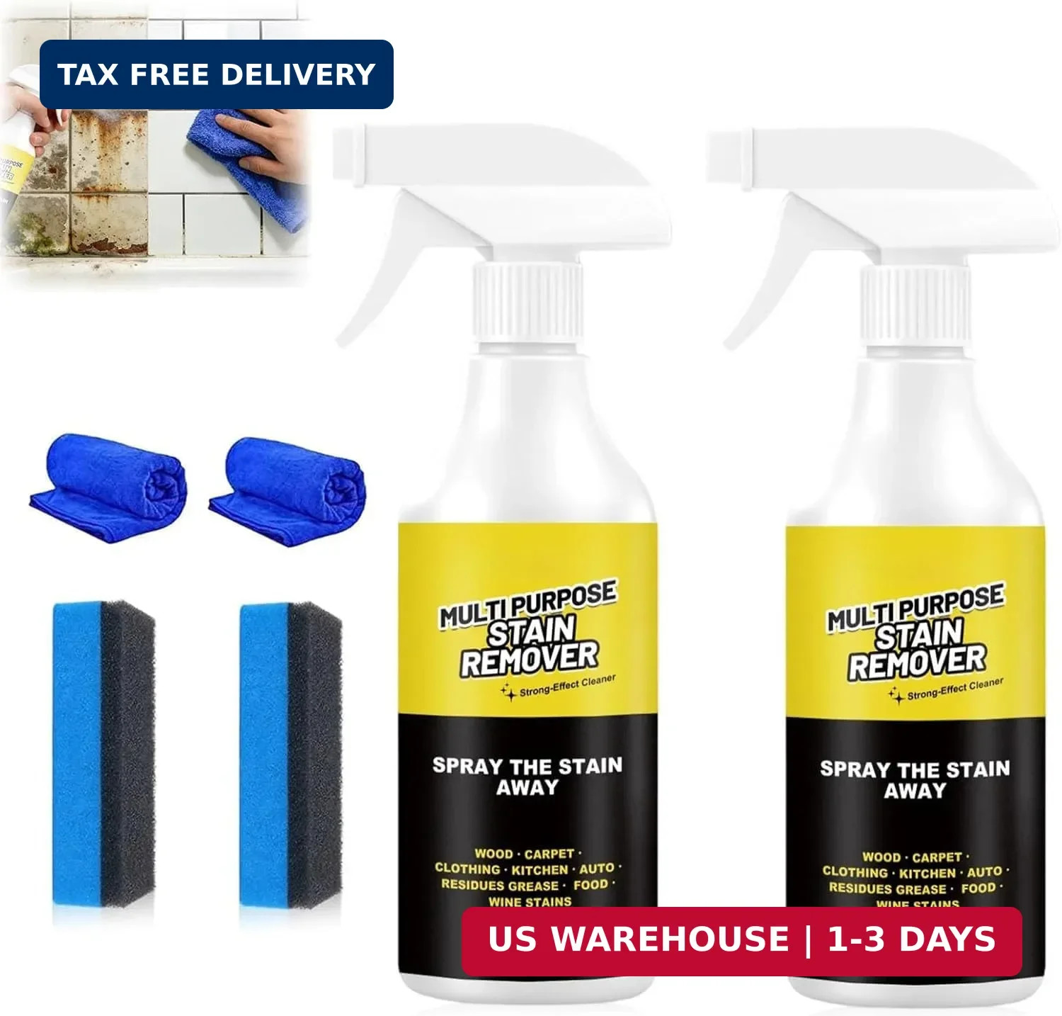 2PCS Alien Multi Purpose Stain Remover, Foam Cleaner Spray, A powerful cleane..