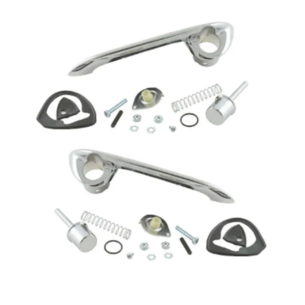 Exterior Door Handle Pair With Gaskets And Mounting Hardware F-100 1961-1966
