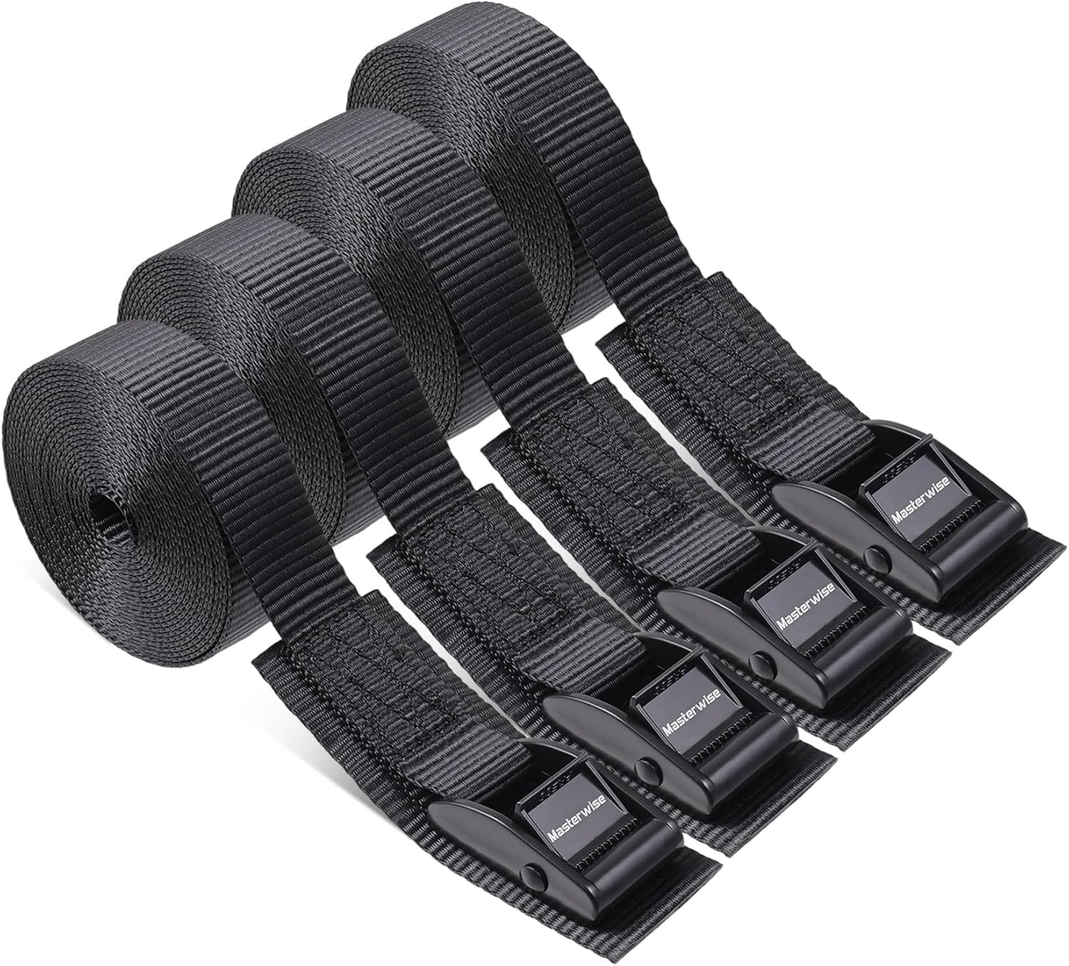 Cam Buckle Tie down Straps, 1" X 12' Adjustable Pull Straps with Cam Buckle, Hea