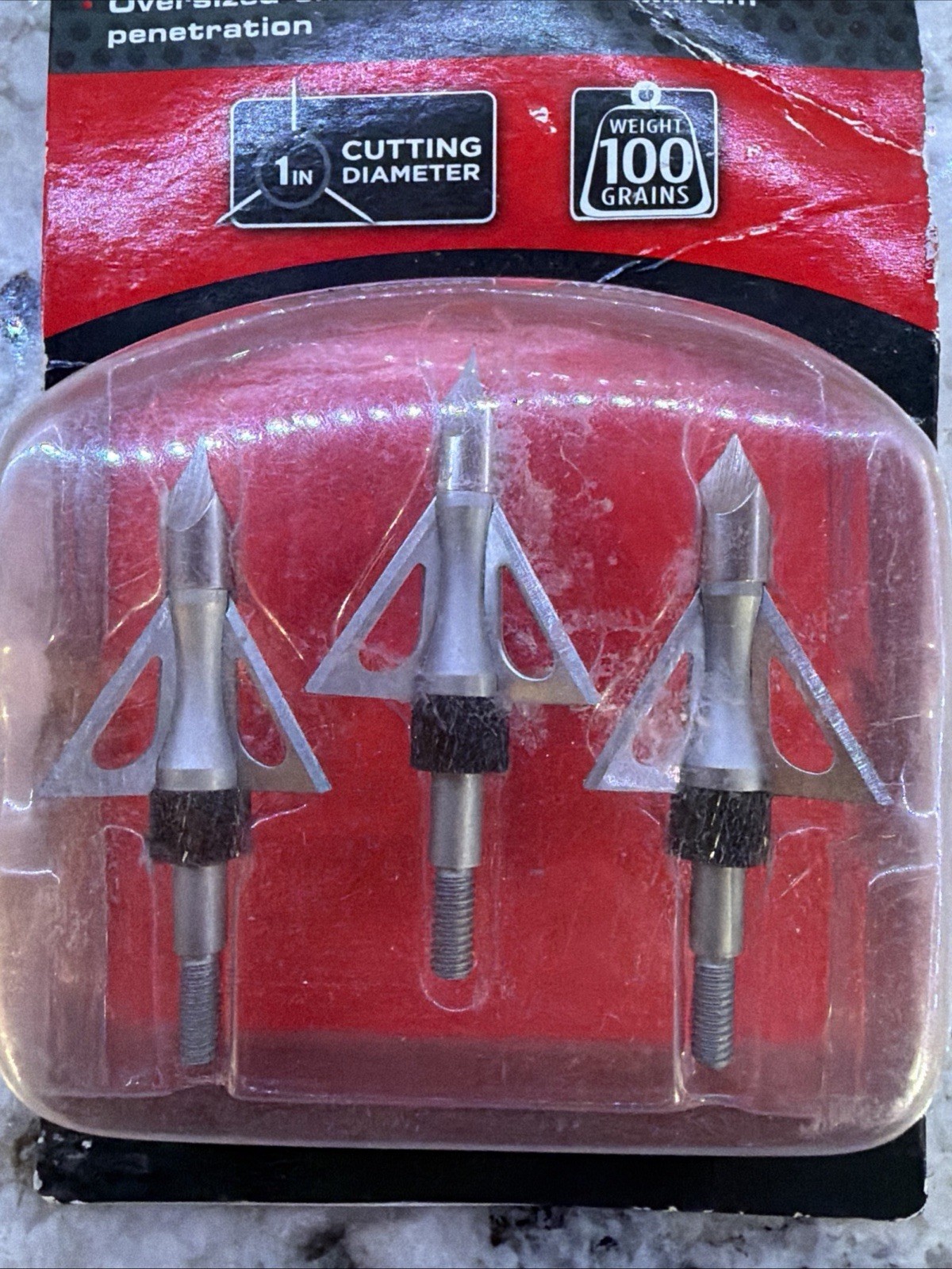 Allen PowerPoint Chisel Broadheads 3 Pack 14636A 1" Cutting Diameter 100 Grain