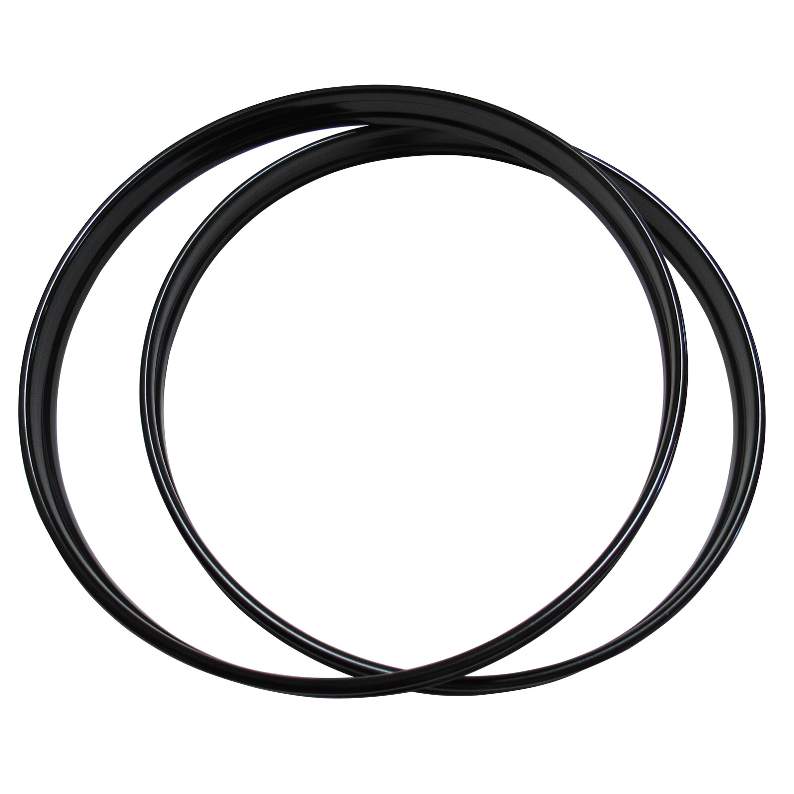 2 PCS 20" Bass Drum Hoops Black Metal Bass Drum Hoops Black Coated(2PCS/PACK)