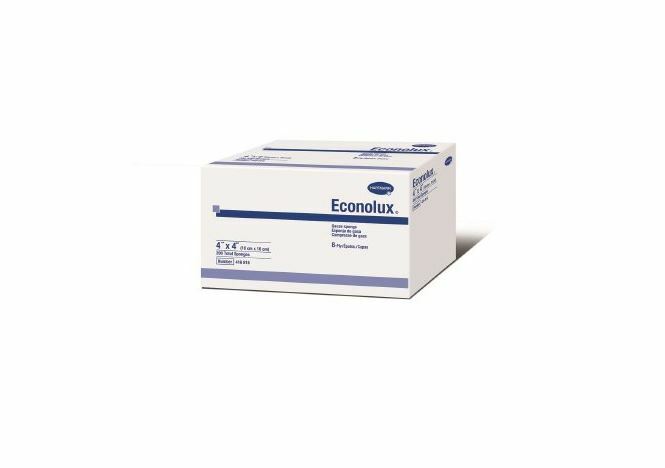 Econolux Gauze Sponge Cotton 8-Ply 4 X 4 Inch Square NonSterile - Pack of 200