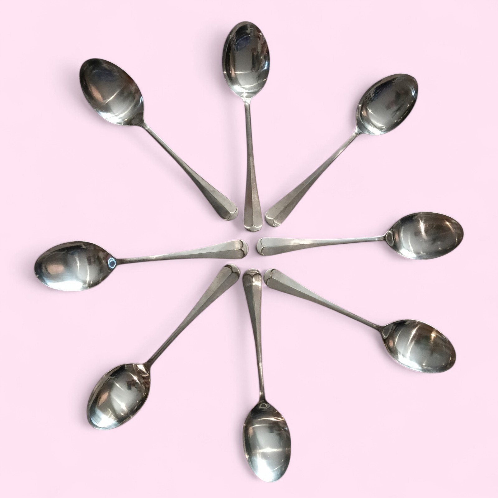 Lot Of  Eight Oxford Hall Stainless Steel Old Westbury Tablespoons Japan