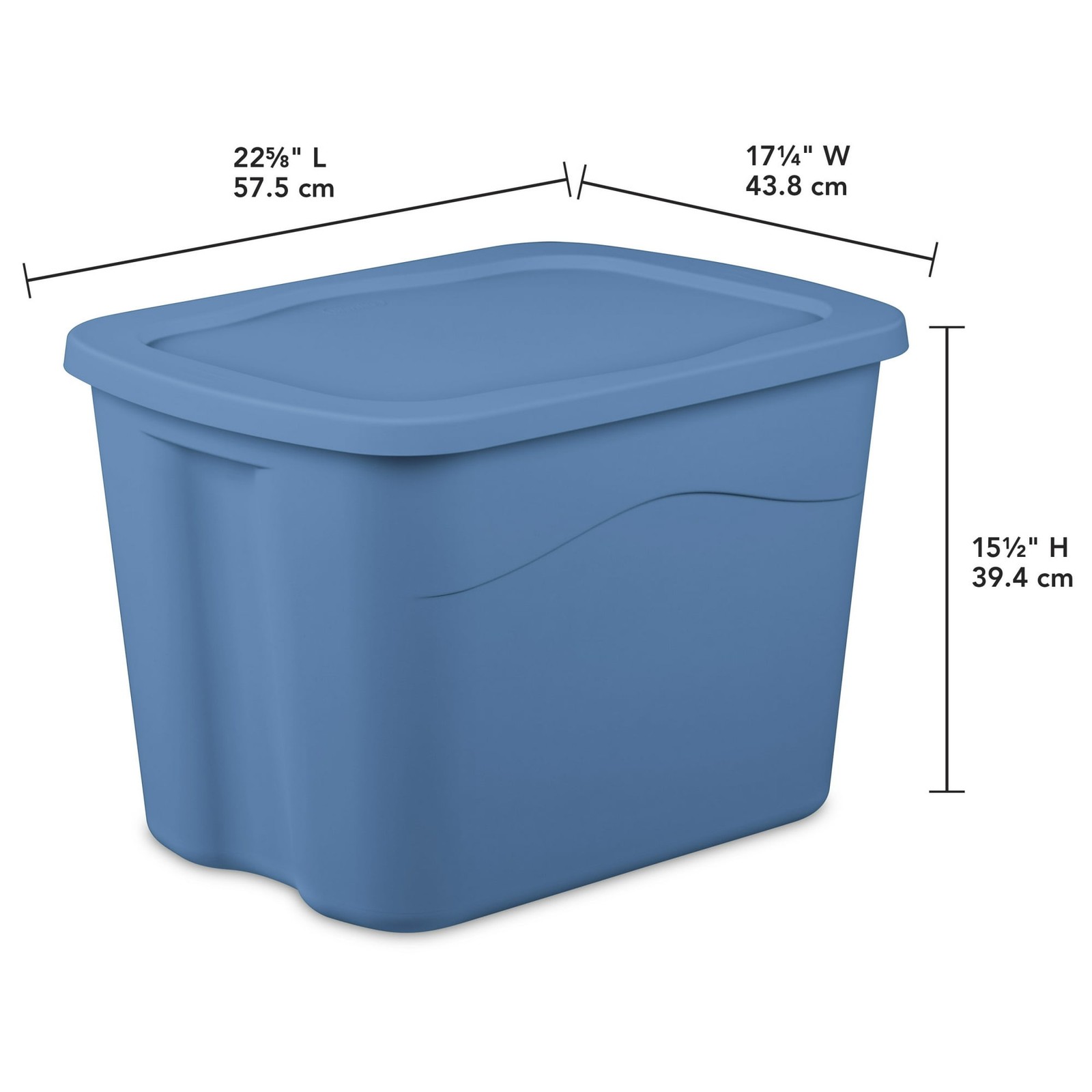 8 Pack Sterilite Large Storage Bin, 18 Gallon Durable Plastic Storage, New