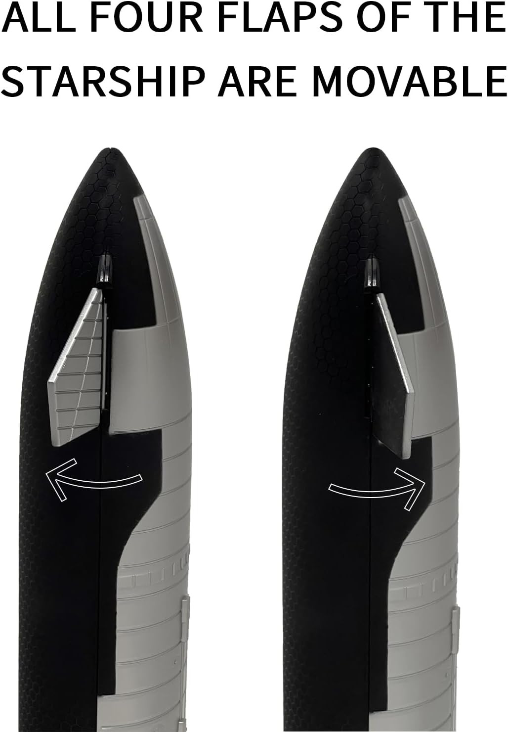1:144 Scale Spacex Starship Model 13.43In Height Durable Plastic Material, Inclu
