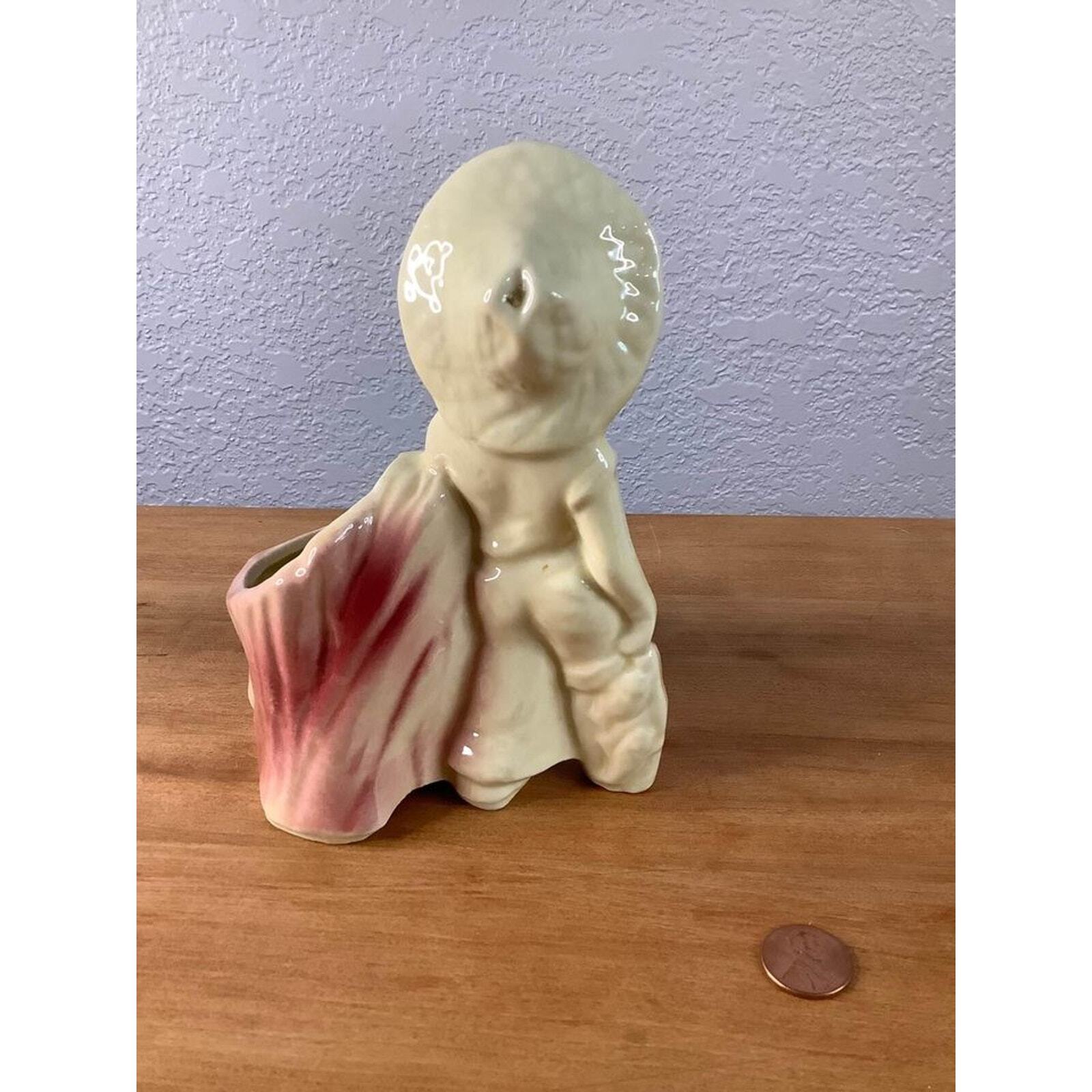 Vintage Shawnee Boy Fishing Planter