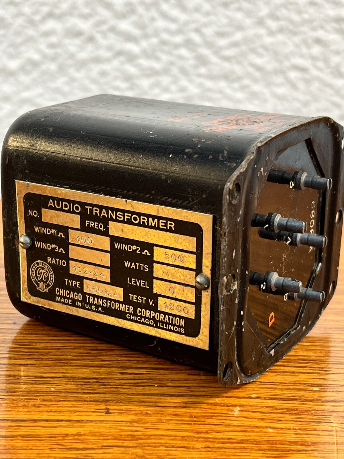 1x Chicago Transformer Corp.  6606-A Audio Transformer