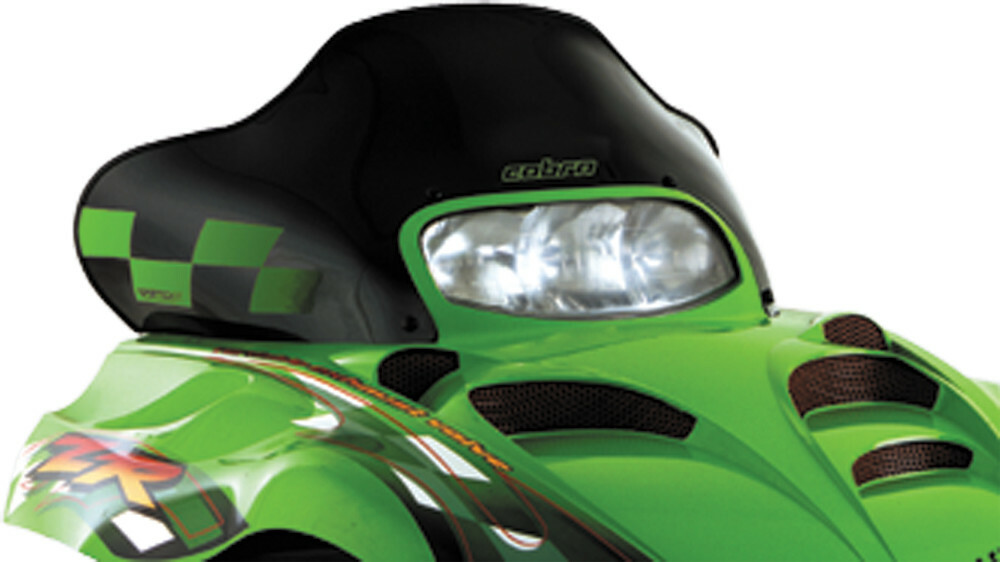PowerMadd Windshield 13.75in. Black/Green Checks 12320