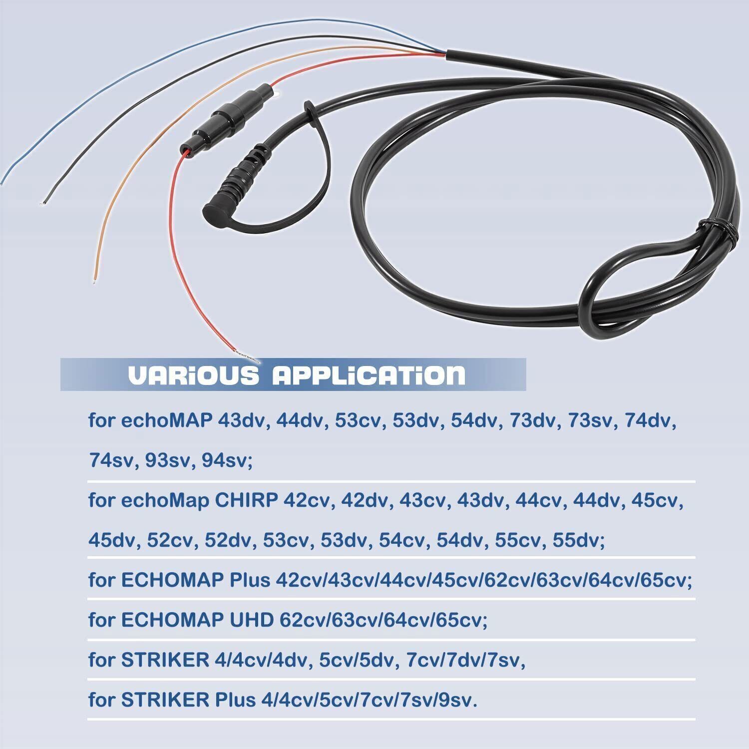 Replace 010-12199-04 Power/Data Cable 4-Pin for Garmin Striker Echo,Striker Plus
