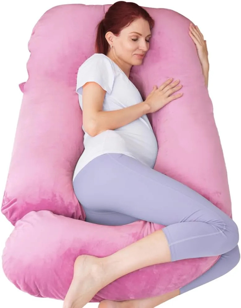 60 Inch U Shaped Pregnancy Body Pillow Maternity Support Cushion For Sleeping...