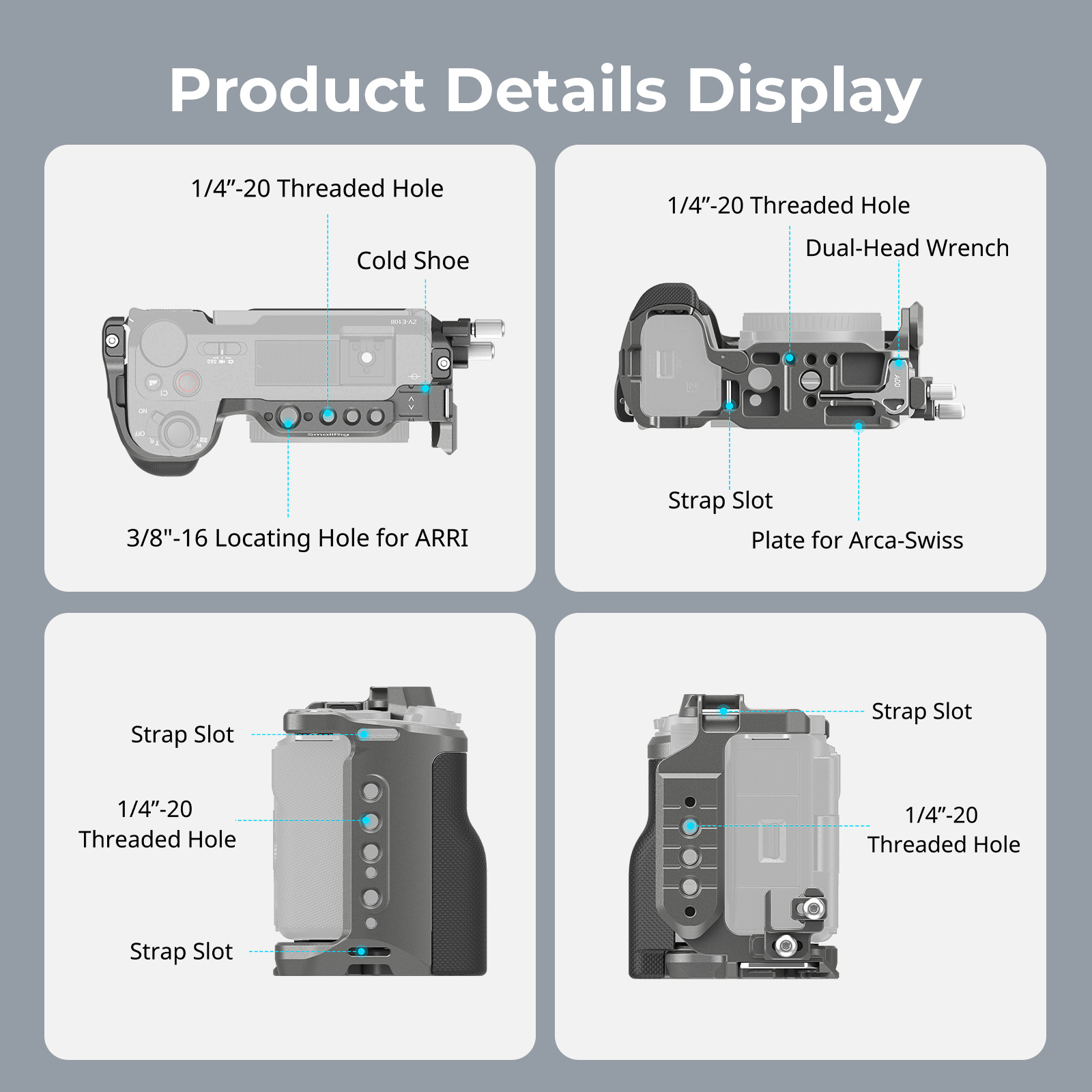 SmallRig ZV-E10 II HawkLock Quick Release Cage Kit for Sony ZV-E10 II 4949