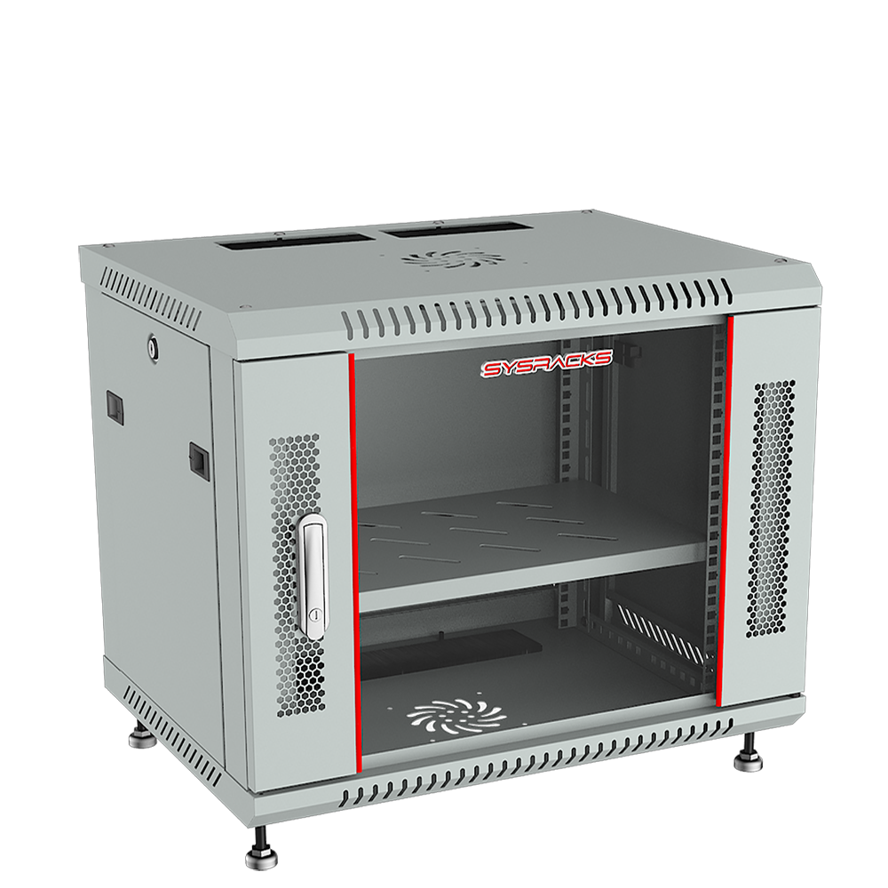 6U Wall Mount Server Rack Network Cabinet Data AV 24-inch Depth Locking GREY