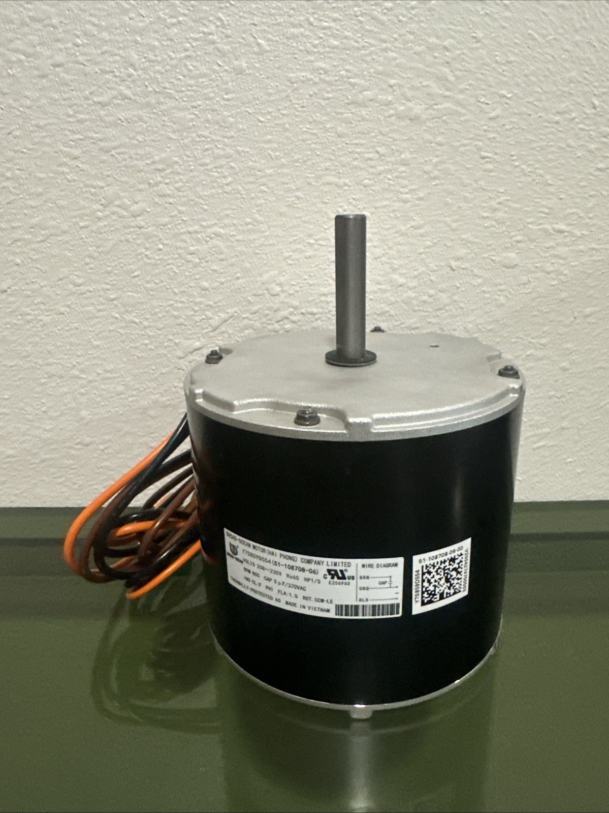 Rheem 51-108708-06 1/5 HP Direct Drive Condenser Fan Motor