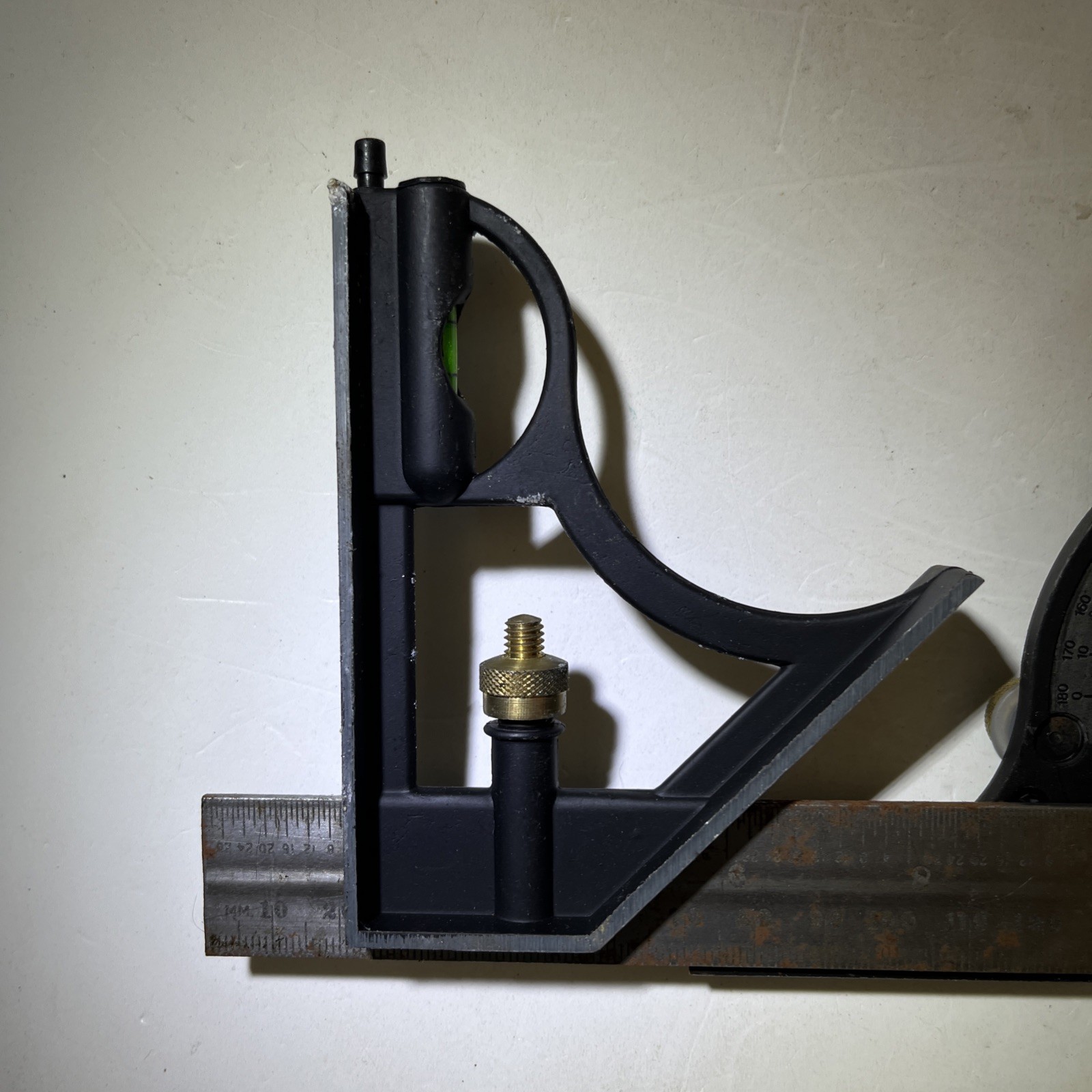 Vintage Adjustable Bevel Protractor Angle Finder Sliding Bevel W/Protractor Head