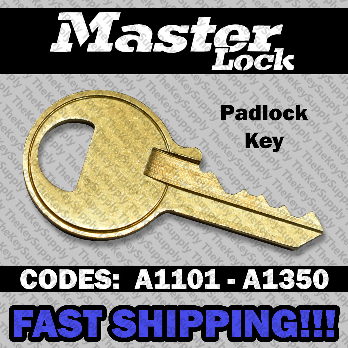 Master Lock Padlock Replacement Key Cut to Your Code A1101 - A1350