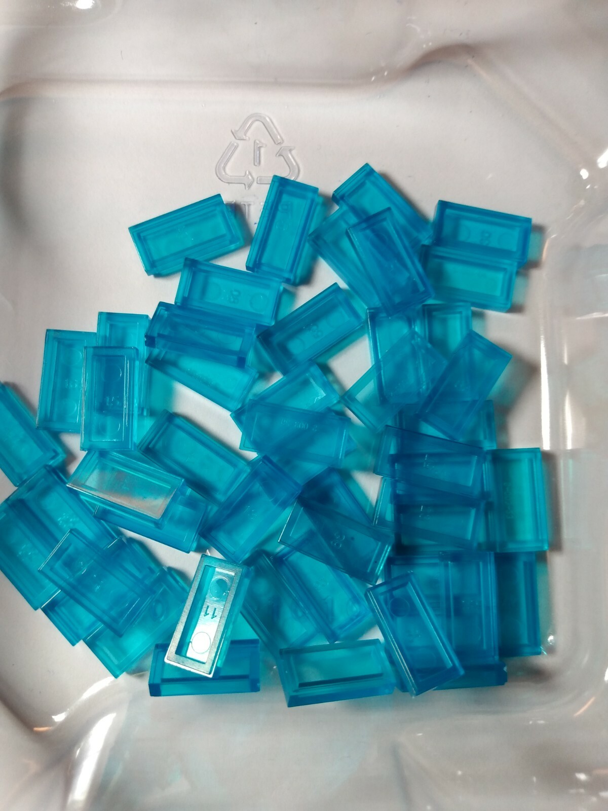 New #3069 Trans Blue 1X2 Tile — 100* Pieces —Custom & Compatible