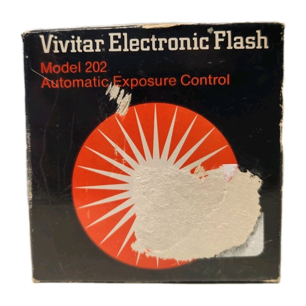 Vivitar 202 Auto Electronic Flash w/ Box Vintage Camera Flash