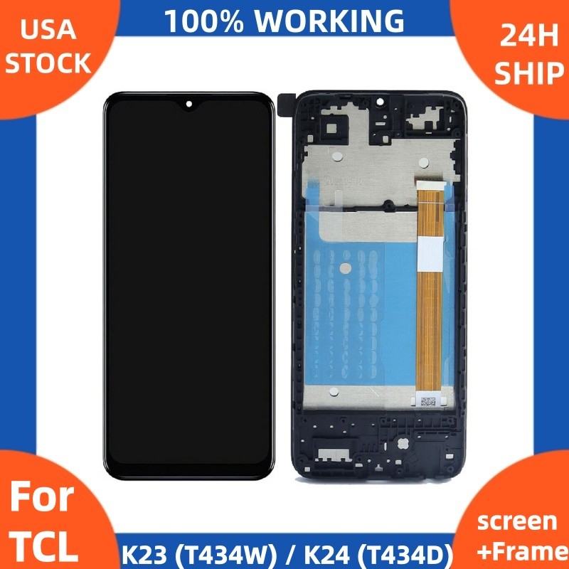 100% For TCL K23 T434W / K24 T434D LCD Display Touch Screen Digitizer w/ Frame