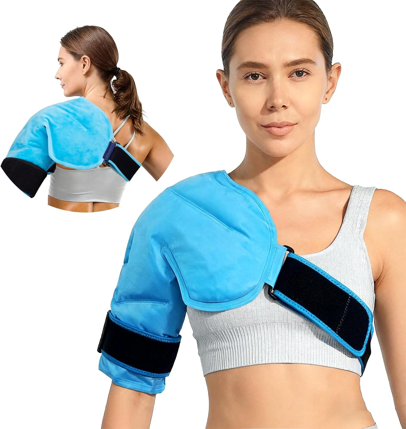 Shoulder Ice Pack Rotator Cuff Cold Therapy Wraps, Reusable Shoulder Arm Gel Pac