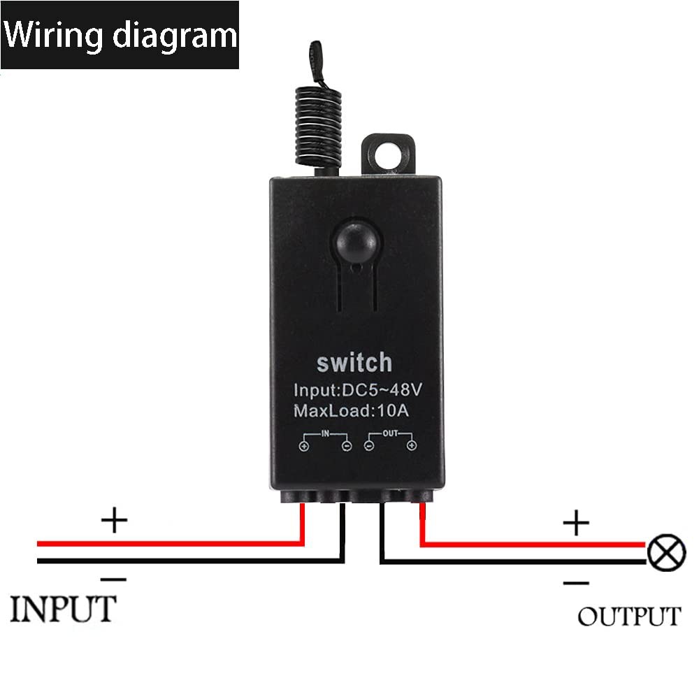12v Wireless Switchmini Remote Control Switchdc 12v/24v/48v/10a Relay With 328ft