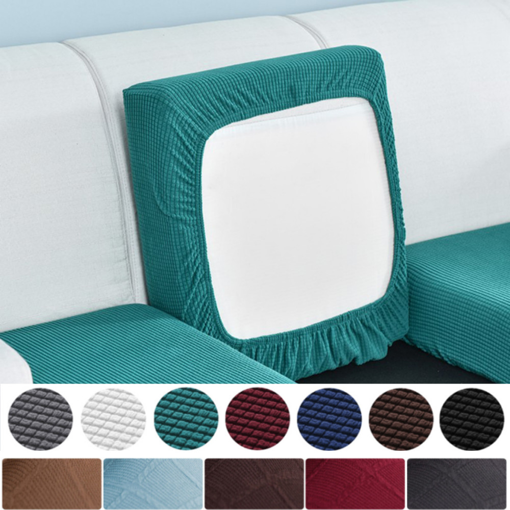 Jacquard Stretch Individual Sofa Cushion Covers Couch Seat Slipcover Removable