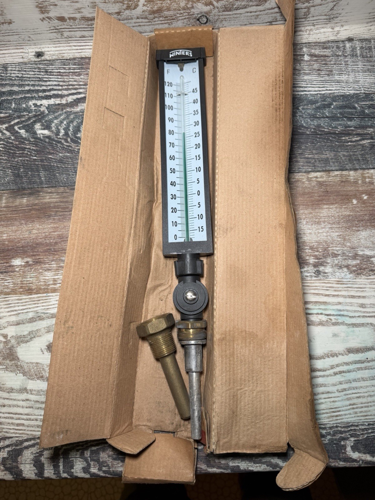 Winters TIM102 Industrial 9" Thermometer, 3.5" Valox Case, 0 to 120°F (-15 to...