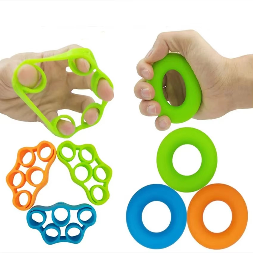 Silicone Hand Grip Strength Trainer Finger Exerciser Wrist Resistance Band