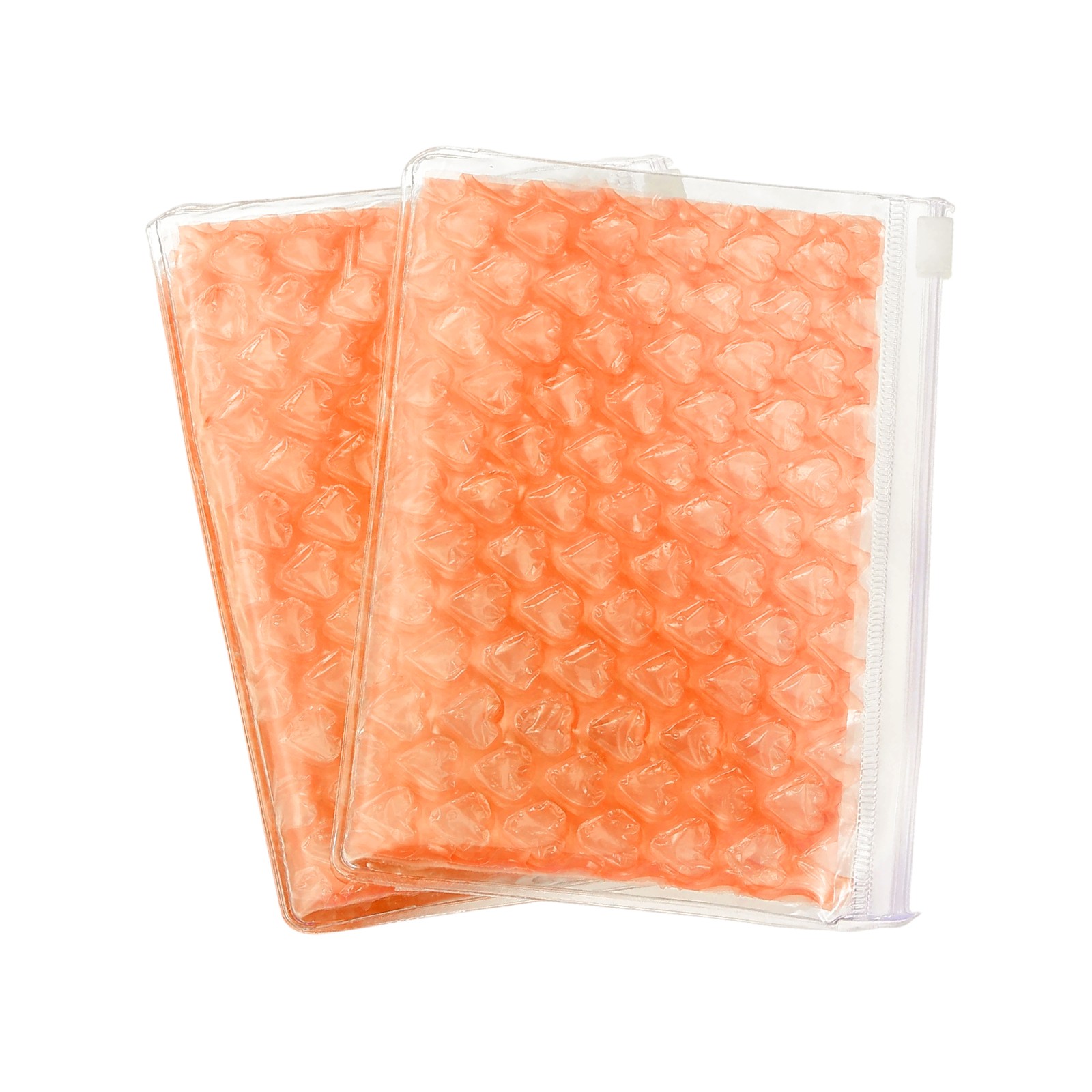 Clear Bubble Bags, (9 x 6 Inch, Yellow) (2 Pcs), Heart Bubble Wrapping Pouches