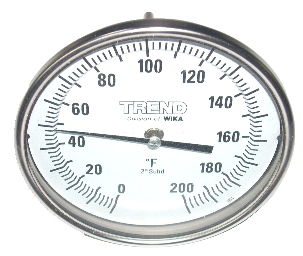 Trend by Wika TI.50  Bi-Metal Thermometer 0-200 Fahrenheit, 5" Gauge, 5" Stem